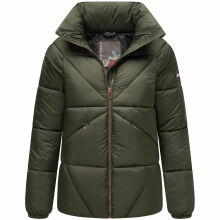 Navahoo Schokolinaa Damen Winter Steppjacke Olive Größe XL - Gr. 42