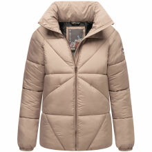 Navahoo Schokolinaa Damen Winter Steppjacke Taupe Grey Größe XS - Gr. 34