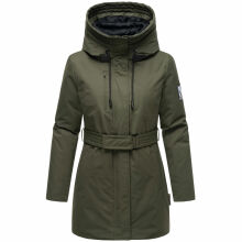 Navahoo Eishauch Damen Winterjacke Dark Olive Größe M - Gr. 38