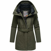 Navahoo Eishauch Damen Winterjacke Dark Olive Größe L - Gr. 40