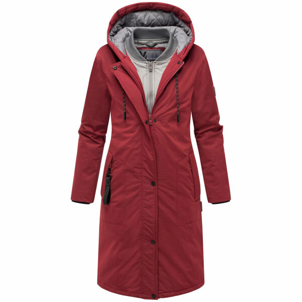 Marikoo Ledalaa Damen Winterjacke Bordeaux Größe S - Gr. 36