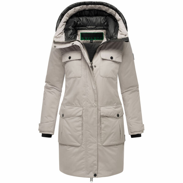 Navahoo Eissturm Damen Winterjacke Light Grey Größe L - Gr. 40