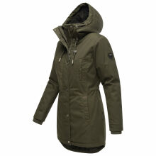 Navahoo Winterfunke Damen Winterjacke Olive Größe XL - Gr. 42