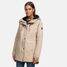 Navahoo Winterfunke Damen Winterjacke Beige Größe XS - Gr. 34
