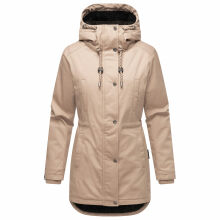 Navahoo Winterfunke Damen Winterjacke Beige Größe M - Gr. 38