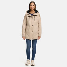 Navahoo Winterfunke Damen Winterjacke Beige Größe XXL - Gr. 44