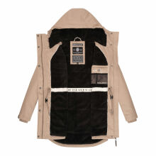 Navahoo Winterfunke Damen Winterjacke Beige Größe XXL - Gr. 44