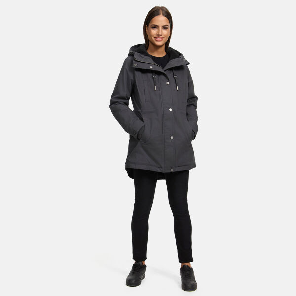 Navahoo Winterfunke Damen Winterjacke Anthrazit Größe XS - Gr. 34