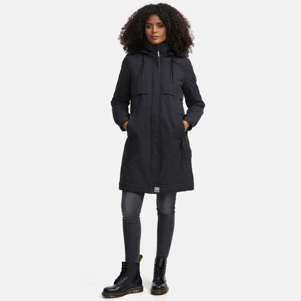 Navahoo Kaltwetterretter Damen Winterjacke Schwarz Größe L - Gr. 40