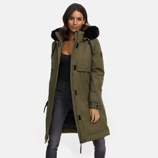 Navahoo Kaltwetterretter Damen Winterjacke Olive Forest Größe XS - Gr. 34
