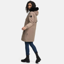 Navahoo Kaltwetterretter Damen Winterjacke Taupe Grey Größe XS - Gr. 34