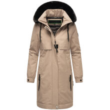 Navahoo Kaltwetterretter Damen Winterjacke Taupe Grey Größe XS - Gr. 34