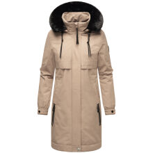 Navahoo Kaltwetterretter Damen Winterjacke Taupe Grey Größe XS - Gr. 34