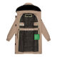 Navahoo Kaltwetterretter Damen Winterjacke Taupe Grey Größe XS - Gr. 34