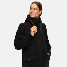 Navahoo Knit Babe Damen Winterjacke Schwarz Größe XL - Gr. 42