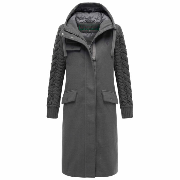 Navahoo Knit Babe Damen Winterjacke Anthrazit Größe M - Gr. 38