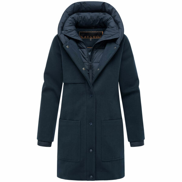 Navahoo Flauschwunder Damen Winterjacke Navy Größe S - Gr. 36