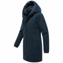 Navahoo Flauschwunder Damen Winterjacke Navy Größe S - Gr. 36