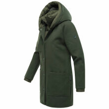 Navahoo Flauschwunder Damen Winterjacke Dark Olive Größe S - Gr. 36