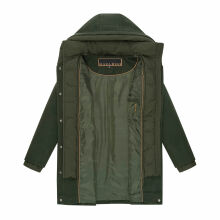 Navahoo Flauschwunder Damen Winterjacke Dark Olive Größe S - Gr. 36