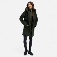 Navahoo Flauschwunder Damen Winterjacke Dark Olive Größe S - Gr. 36
