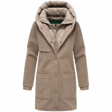 Navahoo Flauschwunder Damen Winterjacke Taupe Grey Größe S - Gr. 36