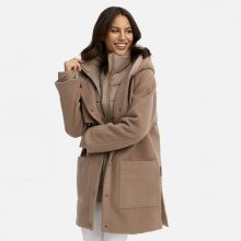 Navahoo Flauschwunder Damen Winterjacke Taupe Grey Größe S - Gr. 36