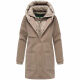 Navahoo Flauschwunder Damen Winterjacke Taupe Grey Größe S - Gr. 36