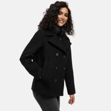 Marikoo Aylaraa Damen Winter Kabanjacke Schwarz-Größe S - Gr. 36