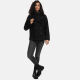Marikoo Aylaraa Damen Winter Kabanjacke Schwarz-Größe XXL - Gr. 44