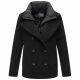 Marikoo Aylaraa Damen Winter Kabanjacke Schwarz-Größe XXXL - Gr. 46