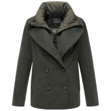 Marikoo Aylaraa Damen Winter Kabanjacke Dark Olive-Größe M - Gr. 38