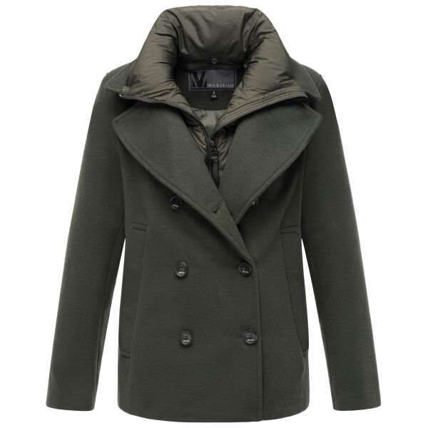 Marikoo Aylaraa Damen Winter Kabanjacke Dark Olive-Größe XXL - Gr. 44