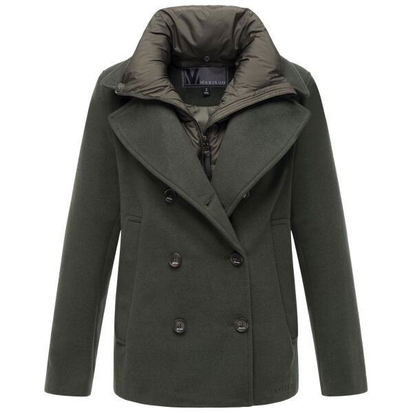 Marikoo Aylaraa Damen Winter Kabanjacke Dark Olive-Größe XXXL - Gr. 46