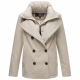 Marikoo Aylaraa Damen Winter Kabanjacke Pearl Grey-Größe S - Gr. 36