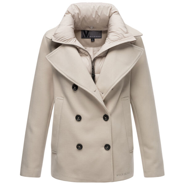 Marikoo Aylaraa Damen Winter Kabanjacke Pearl Grey-Größe XXL - Gr. 44