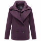 Marikoo Aylaraa Damen Winter Kabanjacke Dusty Plum-Größe XXXL - Gr. 46