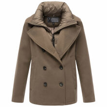 Marikoo Aylaraa Damen Winter Kabanjacke Stone Brown-Größe S - Gr. 36