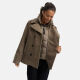 Marikoo Aylaraa Damen Winter Kabanjacke Stone Brown-Größe M - Gr. 38