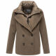 Marikoo Aylaraa Damen Winter Kabanjacke Stone Brown-Größe M - Gr. 38