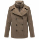 Marikoo Aylaraa Damen Winter Kabanjacke Stone Brown-Größe L - Gr. 40