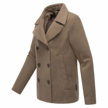 Marikoo Aylaraa Damen Winter Kabanjacke Stone Brown-Größe XXL - Gr. 44