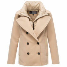 Marikoo Aylaraa Damen Winter Kabanjacke Beige-Größe XL - Gr. 42