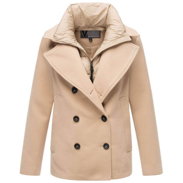 Marikoo Aylaraa Damen Winter Kabanjacke Beige-Größe XXL - Gr. 44