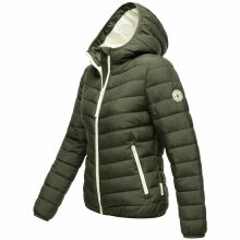 Marikoo Pack Mich Ein Damen Stepp Jacke Dark Olive-Größe S - Gr. 36