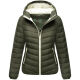 Marikoo Pack Mich Ein Damen Stepp Jacke Dark Olive-Größe S - Gr. 36