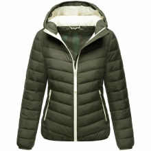 Marikoo Pack Mich Ein Damen Stepp Jacke Dark Olive-Größe XL - Gr. 42