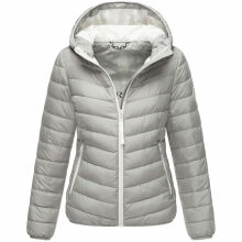 Marikoo Pack Mich Ein Damen Stepp Jacke Grau-Größe S - Gr. 36