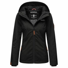 Marikoo Brombeere Damen Übergansjacke Frühlings Jacke Schwarz-Größe XXXL - Gr. 46