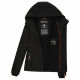 Marikoo Brombeere Damen Übergansjacke Frühlings Jacke Schwarz-Größe XXXL - Gr. 46